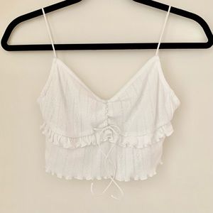 Dainty White Crop Top
